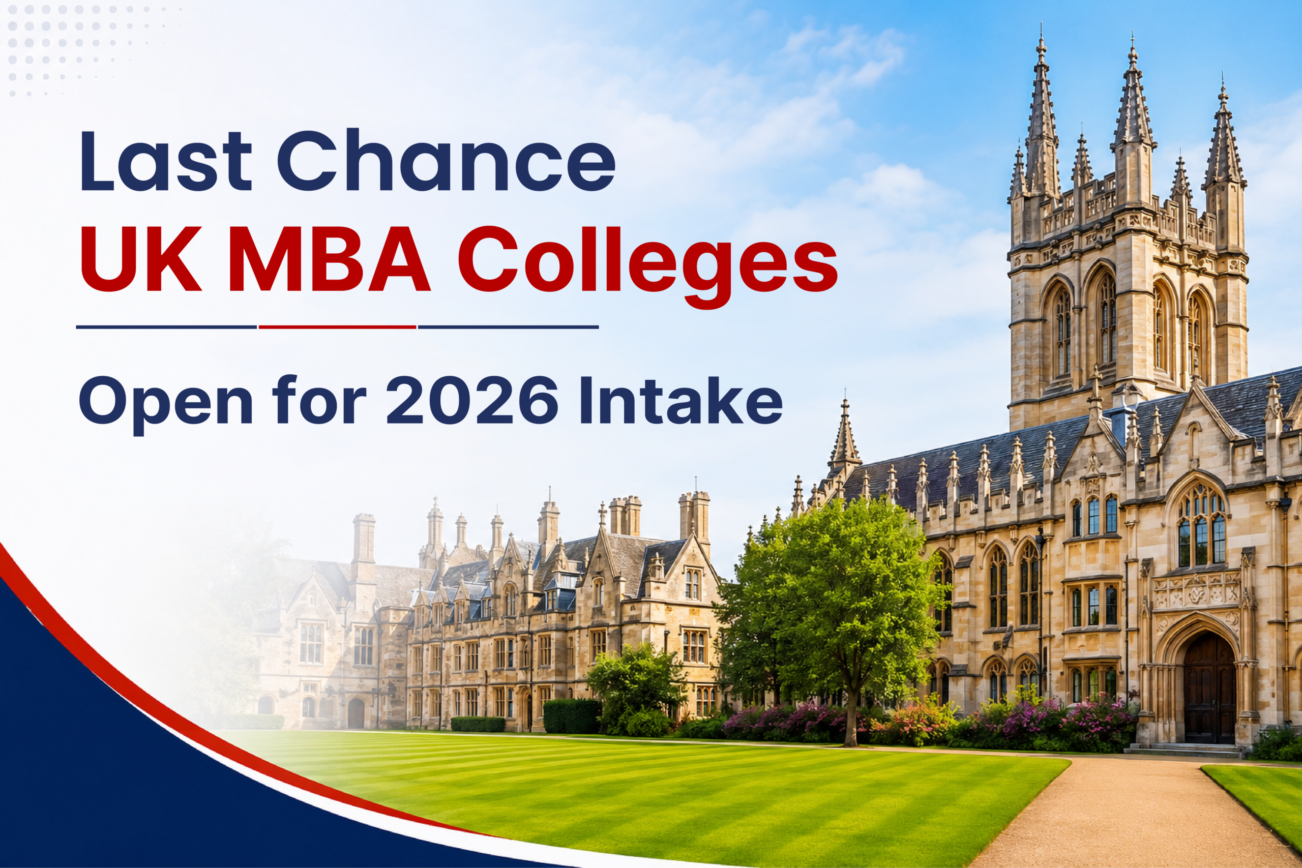MBA colleges in the UK 2026 UK MBA application deadlines 2026