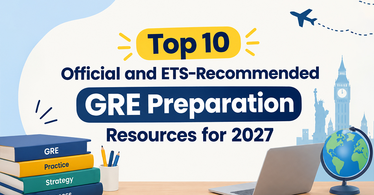 Student using ETS POWERPREP software to practice GRE test questions