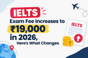 IELTS fee receipt showing revised 2026 exam cost in Indian rupees