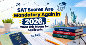 Student taking Digital SAT exam on laptop using Bluebook app